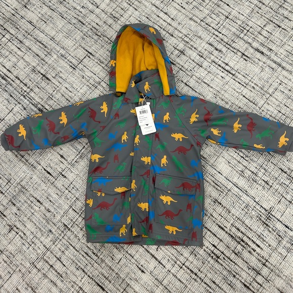 Korango fleece lined boys Jurassic raincoat - 2T NWT - Picture 3 of 4